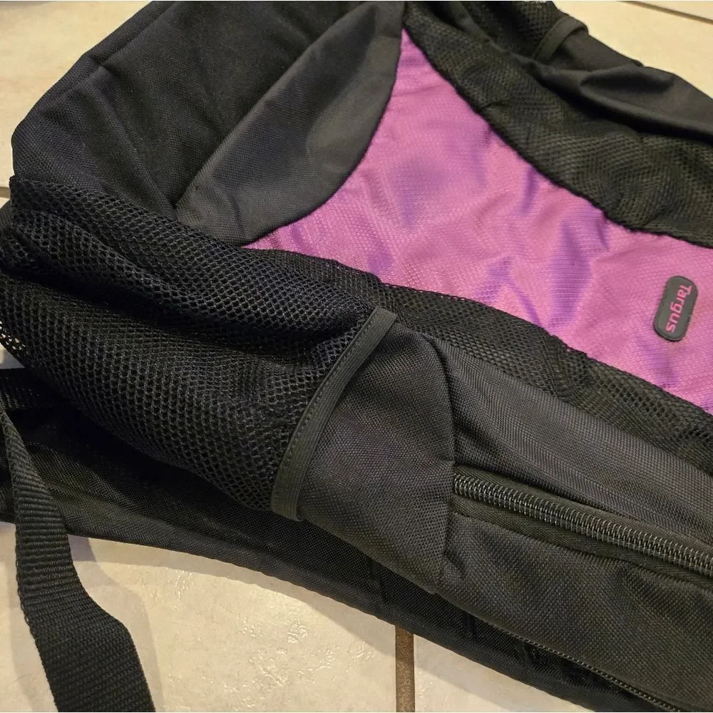 Targus Black and Purple Backpack With Laptop Compartment